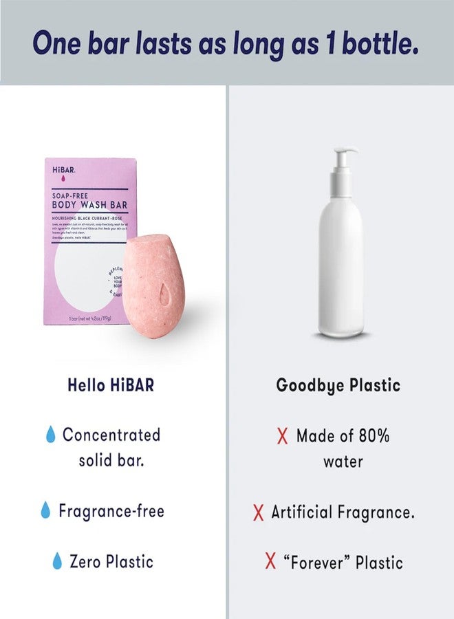 HIBAR - Nourish Solid Body Wash Bar - Replenish & Enrich - With Pomegranate Sterol & Jojoba Protein - Daily Use & Sensitive Skin - Plastic, Paraben & Soap-Free - Vegan - Black Currant + Rose - 2 PACK - Image 5